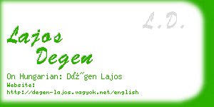 lajos degen business card